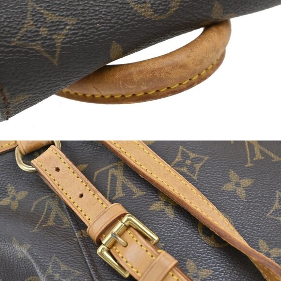 LOUIS VUITTON Mini Montsouris Backpack Bag Monogram Leather Brown main image 5